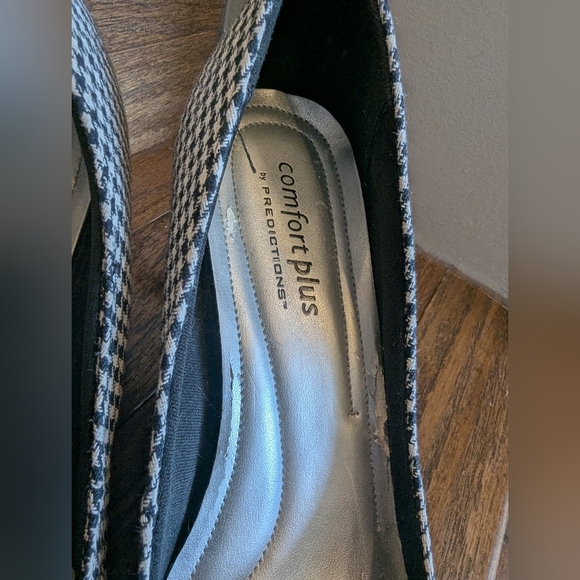 Retro Black and White houndstooth Checkered Heels Size: US 10 - Picture 4 of 9